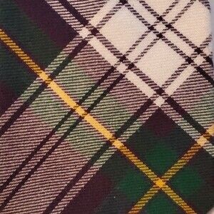 GAP CLASSIC TIE GREEN BLUE WHITE PLAID COTTON FESTIVE TIE HOLIDAY TARTAN FLANNEL